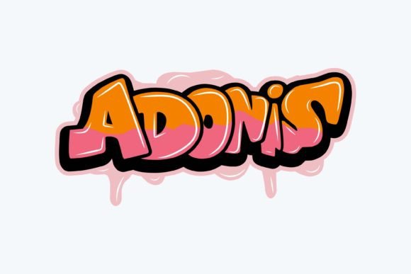Adonis: Graffiti Lettering for Embroidery