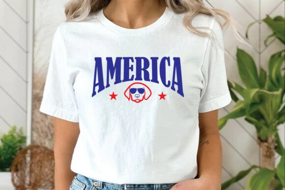 All American Dog 4th of July Patriotic Graphics