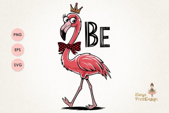 Be Fabulous Flamingo Print PNG SVG