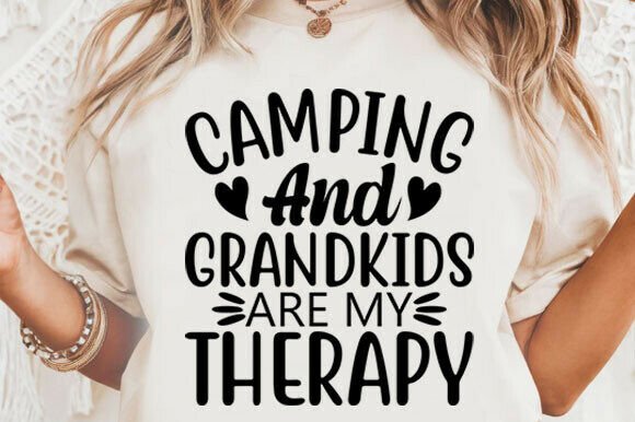 Camping and Grandkids Are My Therapy Svg Graphics