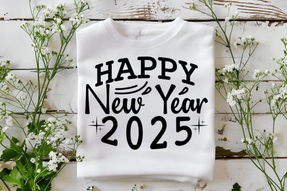 Happy New Year 2025 Svg
