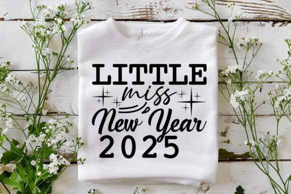 Little Miss New Year 2025 Svg Graphics Freebies