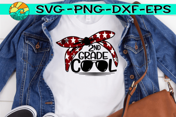 Second Grade Cool Bandana Sunglasses SVG Graphics Freebies
