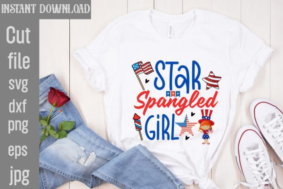 Star Spangled Girl SVG Cut File