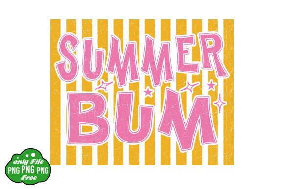 Summer Bum PNG, Beach Life SVG Graphics