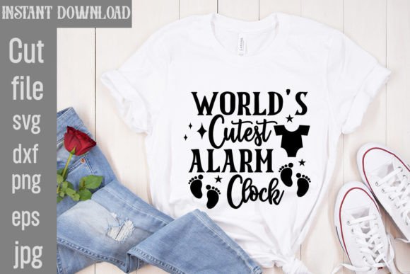 World’s Cutest Alarm Clock SVG Graphic Freebies